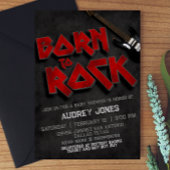 Geboren in Rock - Baby shower Kaart