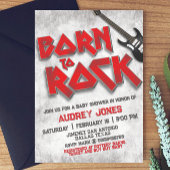 Geboren in Rock - Baby shower Kaart