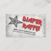 Geboren in Rock Baby shower Luier Raffle Informatiekaartje (Voorkant)