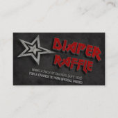 Geboren in Rock Baby shower Luier Raffle Informatiekaartje (Voorkant)