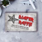 Geboren in Rock Baby shower Luier Raffle Informatiekaartje