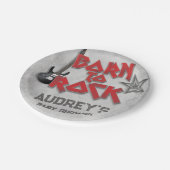 Geboren in Rock - Baby shower Papieren Bordje (Gekanteld)