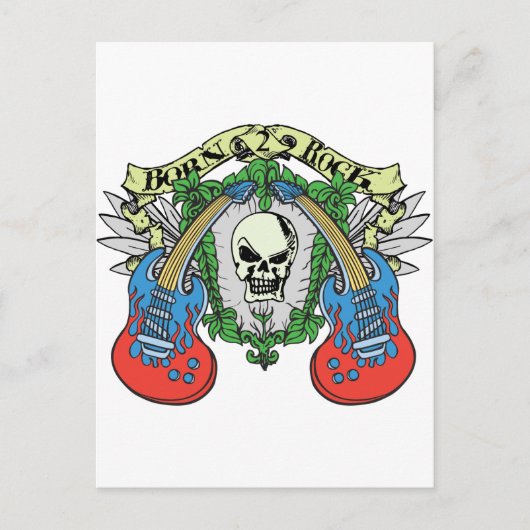 Geboren in Rock Briefkaart (Voorkant)