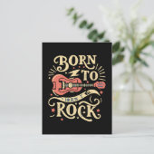 Geboren in Rock Electric Guitar Briefkaart (Staand voorkant)