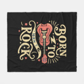 Geboren in Rock Electric Guitar Fleece Deken (Voorkant (Horizontaal))