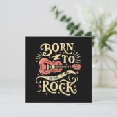 Geboren in Rock Electric Guitar Kaart (Staand voorkant)