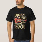 Geboren in Rock Electric Guitar T-shirt (Voorkant)