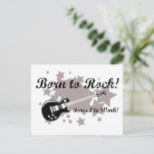 Geboren in Rock... gedwongen om te werken. Briefkaart (Staand voorkant)