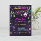 Geboren in Rock Ggloing Invitation Kaart (Staand voorkant)
