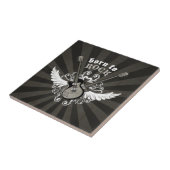 Geboren in Rock  Guitars - tegels Tegeltje (Zijkant)