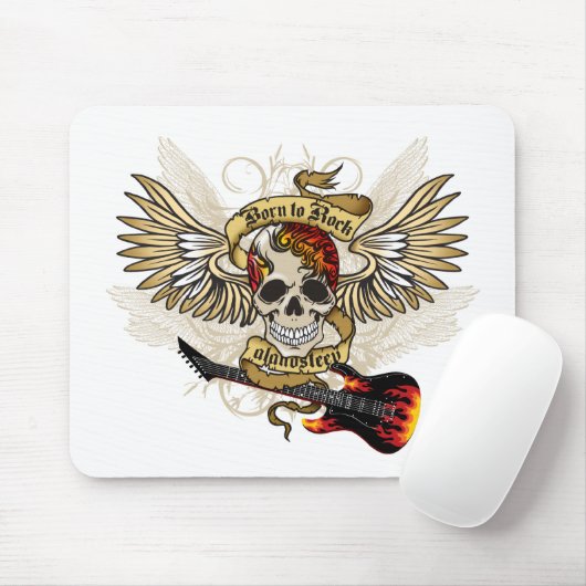 geboren in rock muismat (Met muis)