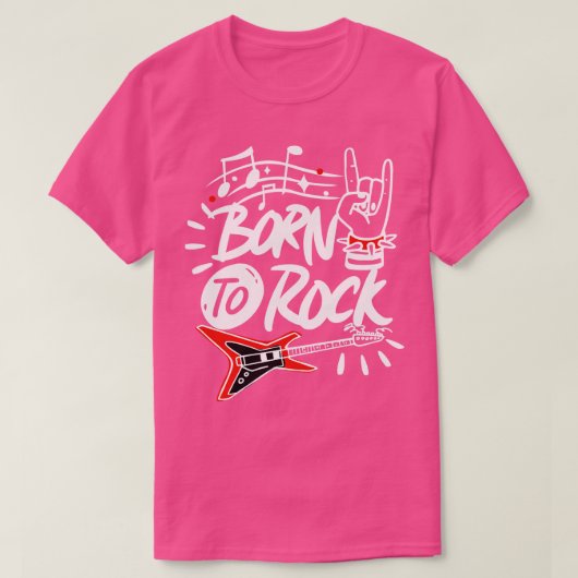 Geboren in Rock Music Rock en Roll 80s Lover  T-shirt (Design voorkant)