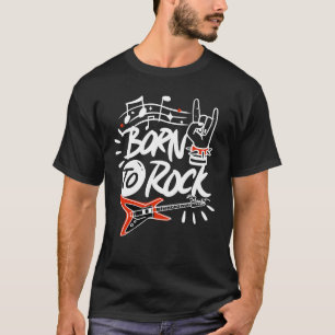 Geboren in Rock Music Rock en Roll 80s Lover T-shirt