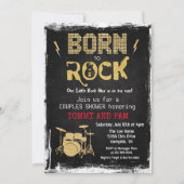 Geboren in Rock Rock Star Baby shower Kaart (Voorkant)