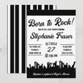 Geboren in Rock! Rock'n'Roll Concert Baby shower Kaart (Voorkant / Achterkant)