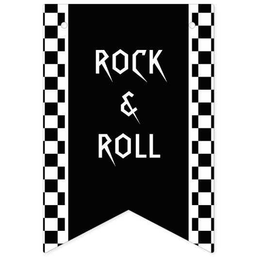 Geboren in Rock & Roll Guitar Rocker Musician Part Vlaggetjes (Tweede vlag)