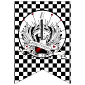 Geboren in Rock & Roll Guitar Rocker Musician Part Vlaggetjes (Eerste vlag)