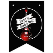 Geboren in Rock & Roll Guitar Rocker Musician Part Vlaggetjes (Eerste vlag)