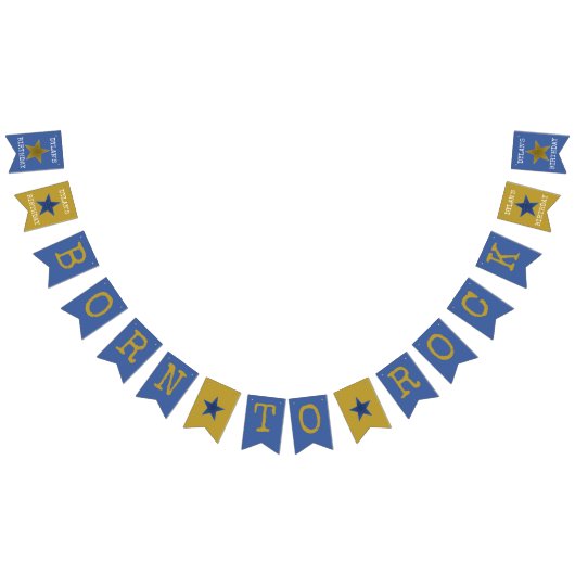 Geboren in Rock Star Birthday Party Banner Blue Go (Alle)