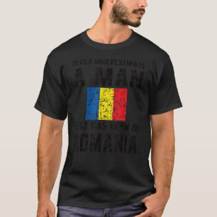 Geboren in Roemeense vlag Roemeense wortels T-shirt