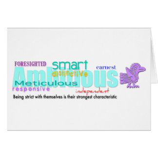 Geboren in Rooster Year Personality Birthday Card