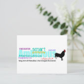 Geboren in Rooster Year Personality Briefkaart 1 (Staand voorkant)