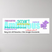 Geboren in Rooster Year Personality Poster 2 Aztec (Voorkant)