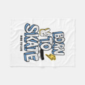 Geboren in Schaats Ride to Live Fleece Deken (Voorkant (Horizontaal))