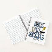 Geboren in Schaats Ride to Live Notitieboek (Binnen)