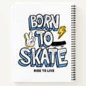 Geboren in Schaats Ride to Live Notitieboek (Achterkant)