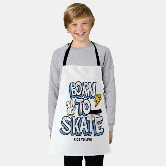 Geboren in Schaats Ride to Live Schort (Gedragen)