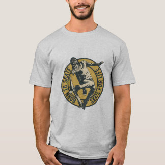 Geboren in schaats, schaats voor leven t-shirt