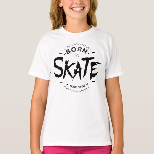 Geboren in schaats t-shirt (Voorkant)