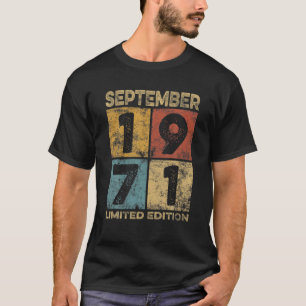 Geboren in september 1971  geboortedag 50 Y T-shirt