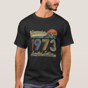 Geboren in september 1973 48e geboortedag, 48 jaar t-shirt