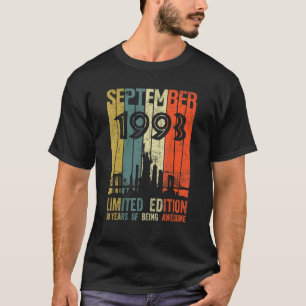 Geboren in september 1993 30e verjaardag t-shirt