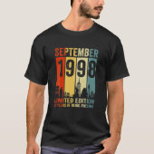 Geboren in september 1998 Limited Edition 23rd Bir T-shirt (Voorkant)