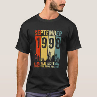 Geboren in september 1998 Limited Edition 23rd Bir T-shirt