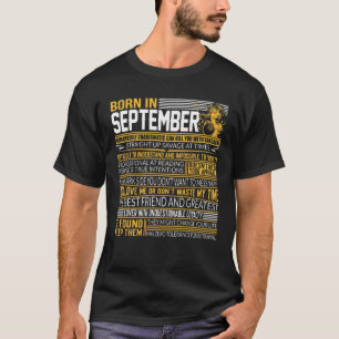 Geboren in september Libra Virgo Symbol Zodiac Sig T-shirt