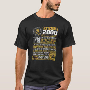 Geboren in september Virgo 2000, Birthday Gifts T-shirt
