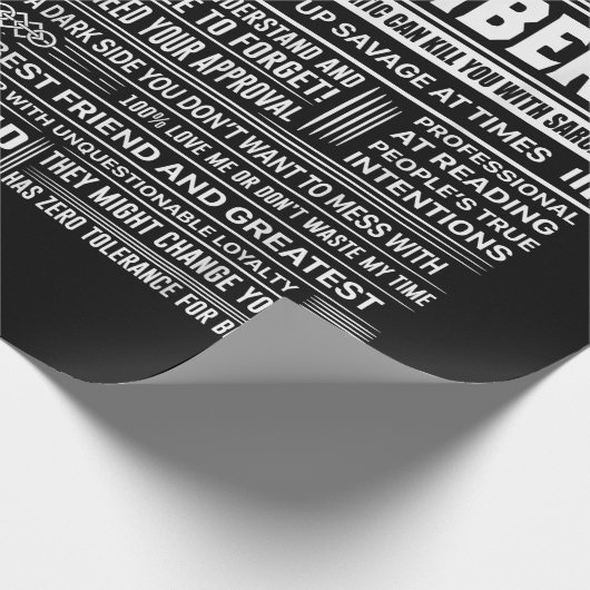 Geboren in september virgo grappig verjaardagsgesc cadeaupapier (Hoek)