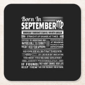 Geboren in september virgo grappig verjaardagsgesc kartonnen onderzetters (Voorkant)