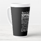 Geboren in september virgo grappig verjaardagsgesc latte mok (Linkerhoek)