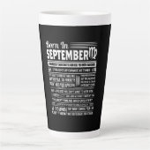 Geboren in september virgo grappig verjaardagsgesc latte mok (Voorkant)