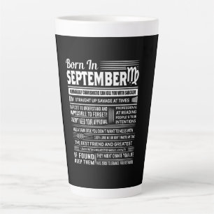 Geboren in september virgo grappig verjaardagsgesc latte mok