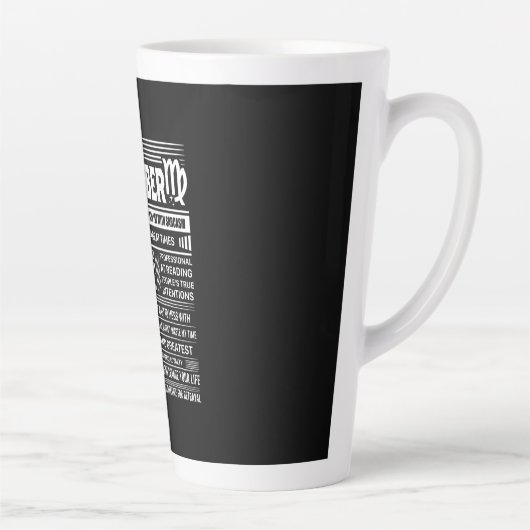 Geboren in september virgo grappig verjaardagsgesc latte mok (Rechts)