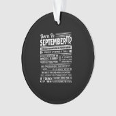 Geboren in september virgo grappig verjaardagsgesc ornament (voorkant)