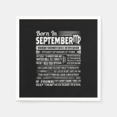 Geboren in september virgo grappig verjaardagsgesc servet (Voorkant)