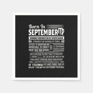 Geboren in september virgo grappig verjaardagsgesc servet