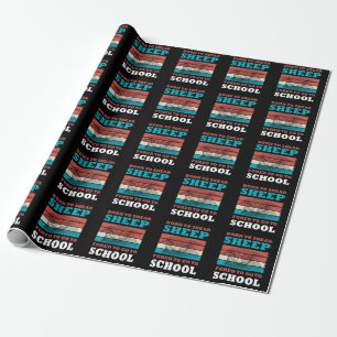 Geboren in Shear Sheep die naar de schoolgeit moet Cadeaupapier